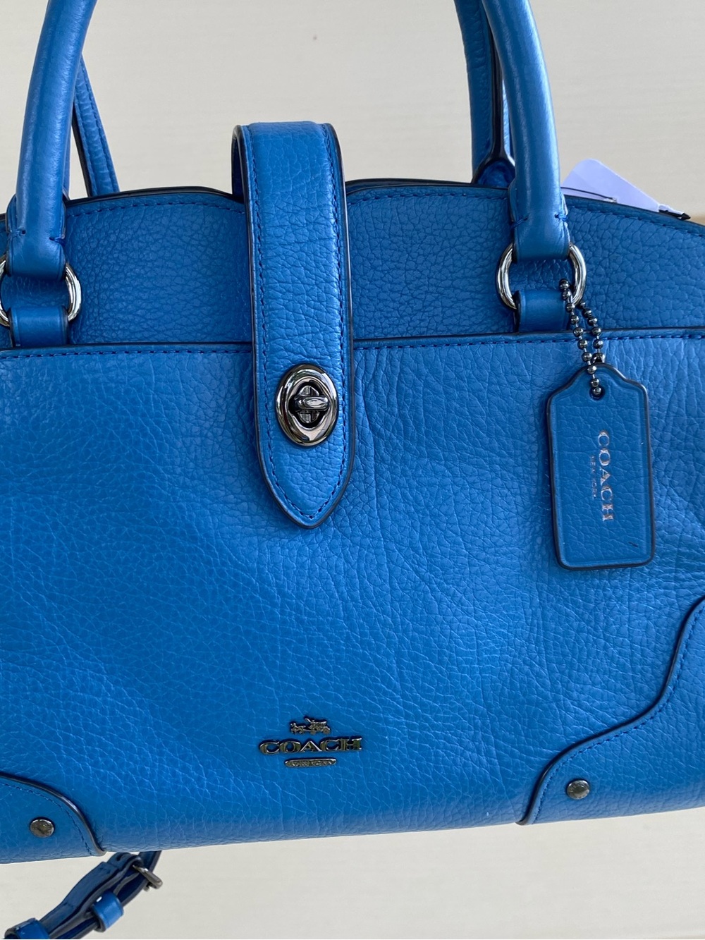 Coach 37779 Small Mercer 24 Cobalt Blue Triple Compartment Crossbody w/Turn Lock - Picture 6 of 16